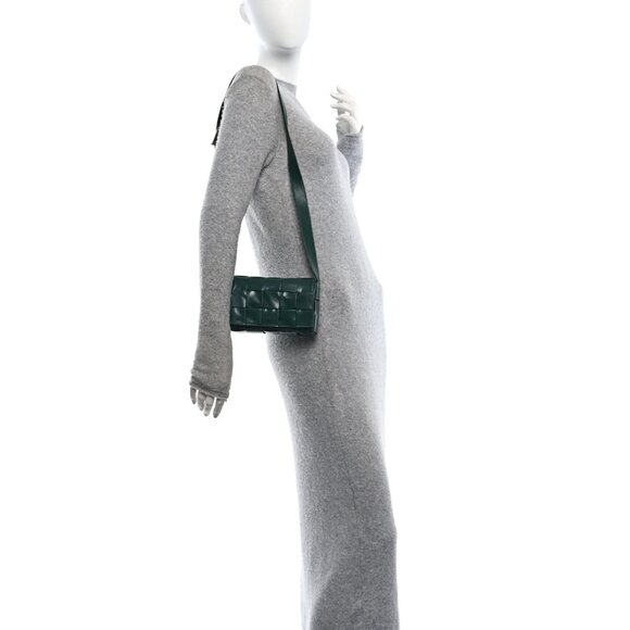 Bottega Veneta Paper Maxi Intreccio Small Cassette Crossbody Bag Raintree - Picture 7 of 7